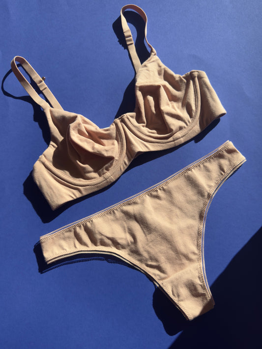 Huit: Biotiful Organic Cotton Tanga Thong - Blush