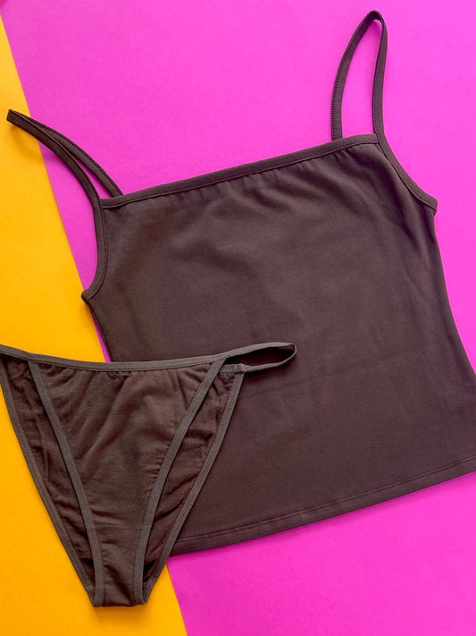 Non Private: String Bikini Brief - Brown