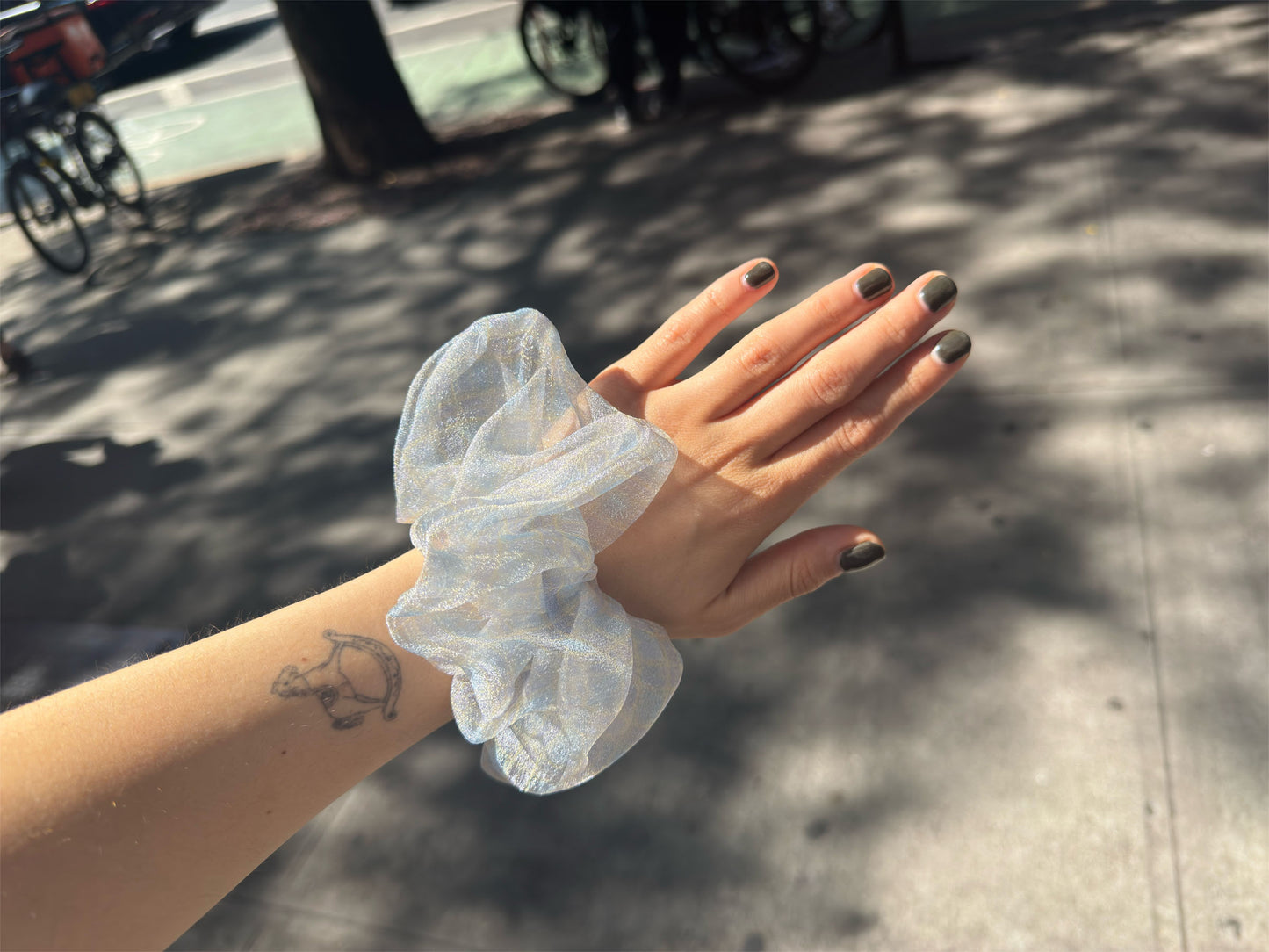 Izabel: Printed Tulle Scrunchie