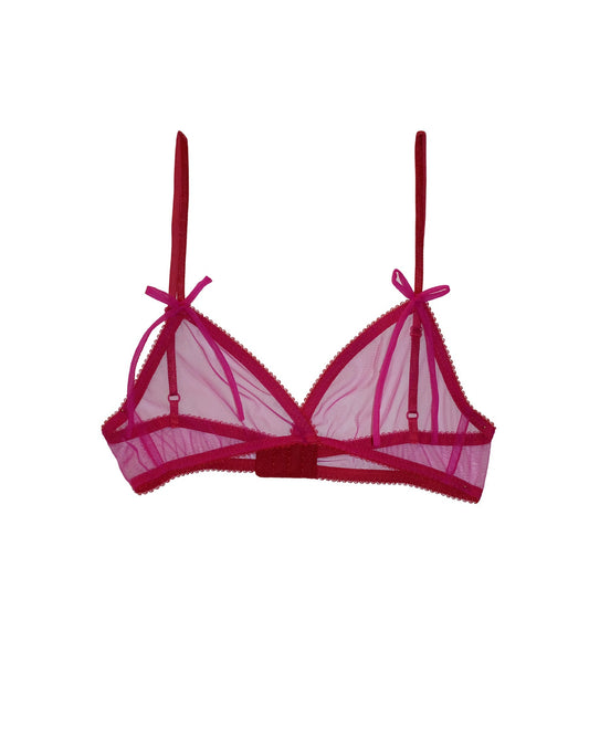 Miss Crofton: I'm Yours Mesh Bralette - Pink