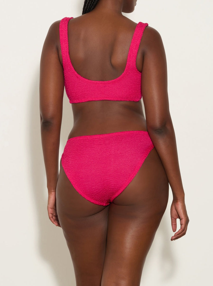 Hunza G: Juno Twist Front Bikini Set - Raspberry