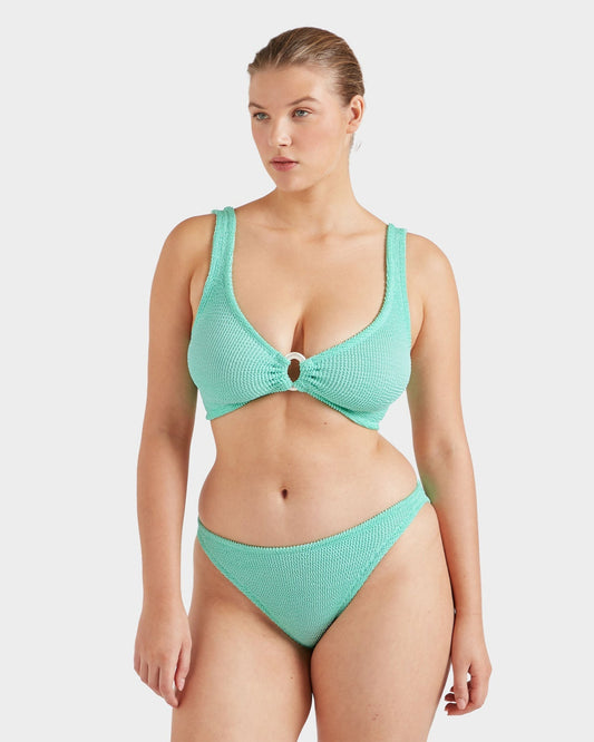 Hunza G: Julia Pearl Ring Bikini Set - Metallic Mint