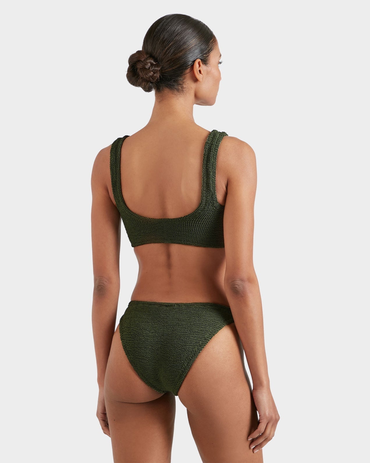 Hunza G: Julia Ring Bikini Set - Metallic Khaki