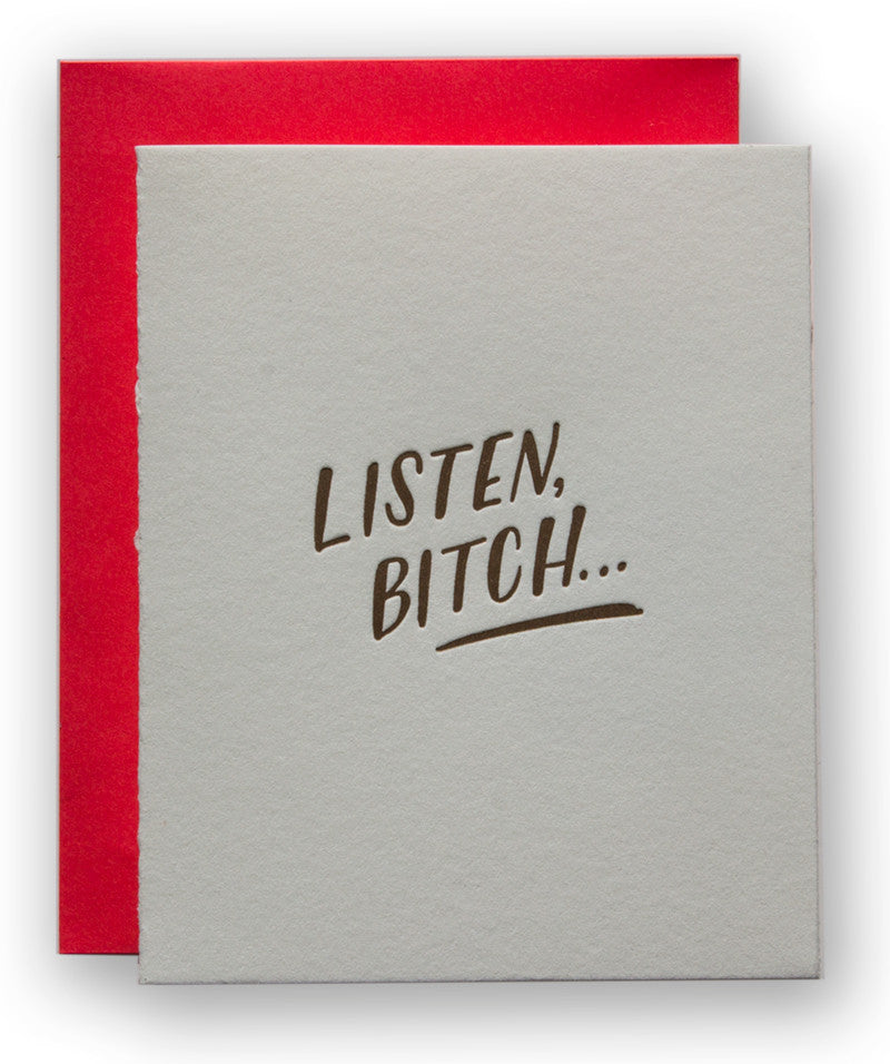Ladyfingers: Listen Bitch Card