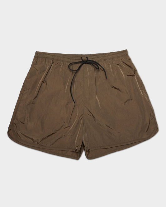 Nu Swim: Moon Unisex Swim Shorts - Brown