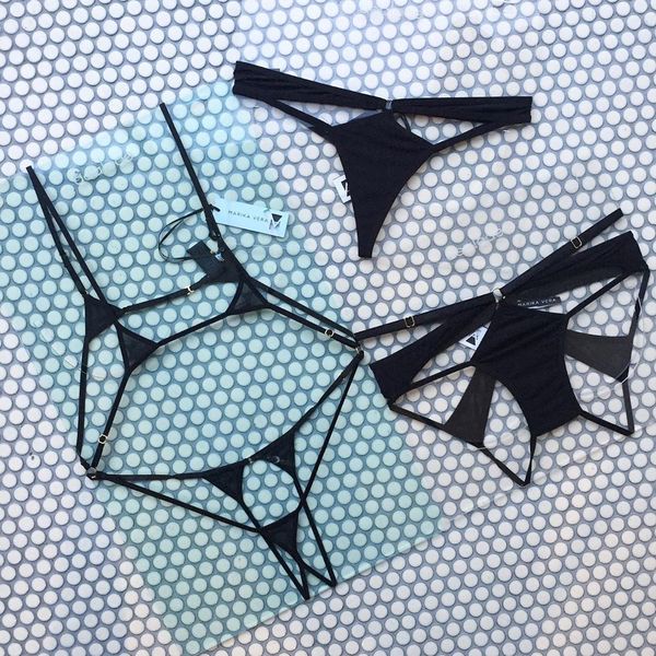 Marika Vera: Ruby Cutout Thong - Black