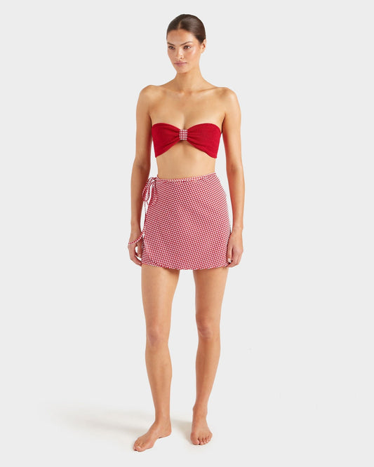 Hunza G: Piggy Mini Sarong - Red Gingham