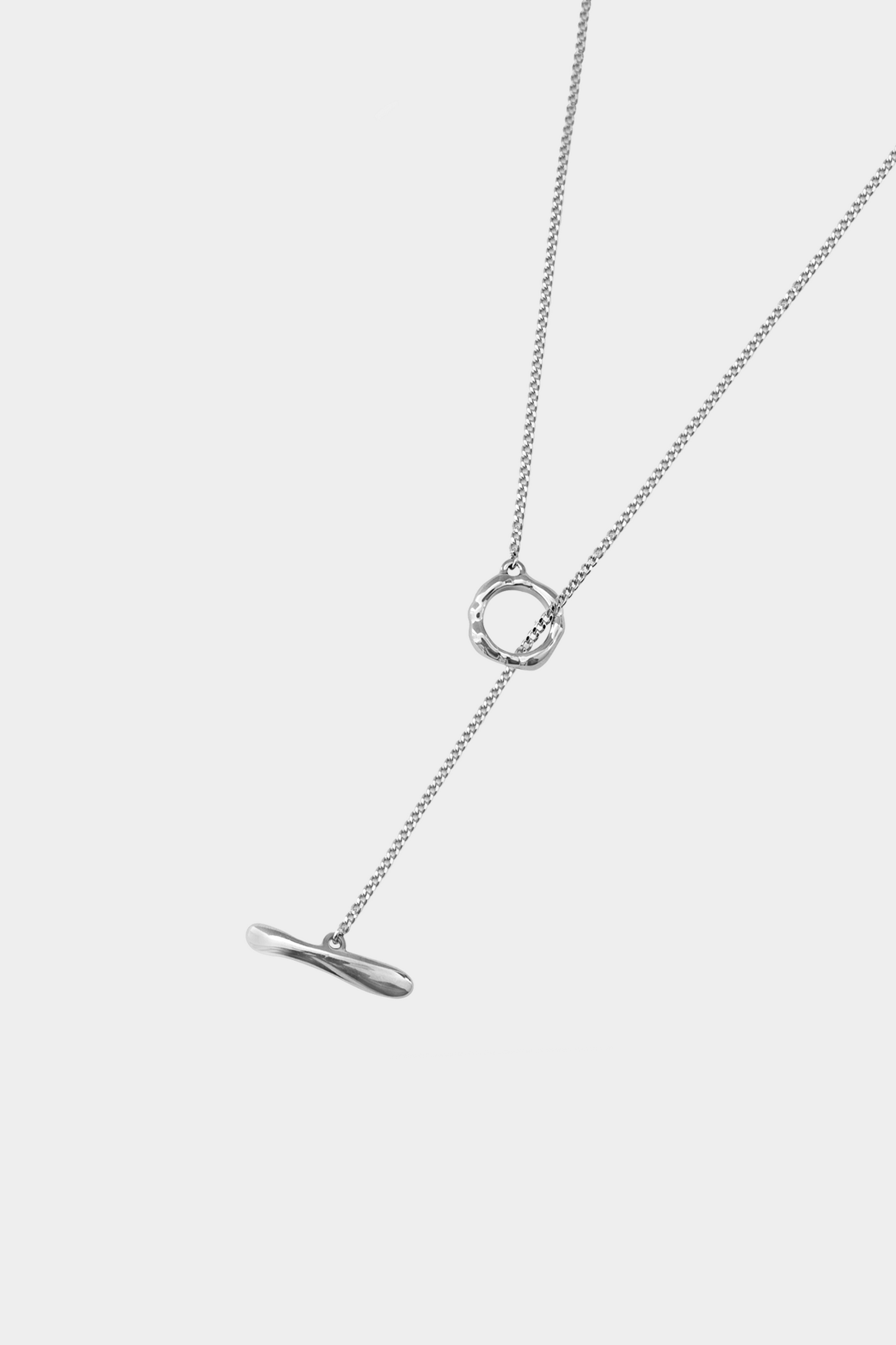 Kara Yoo: Lara Lariat Necklace - Silver