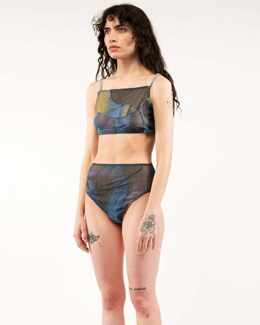 Nin: Pangea Crop Bralette Top - Depth