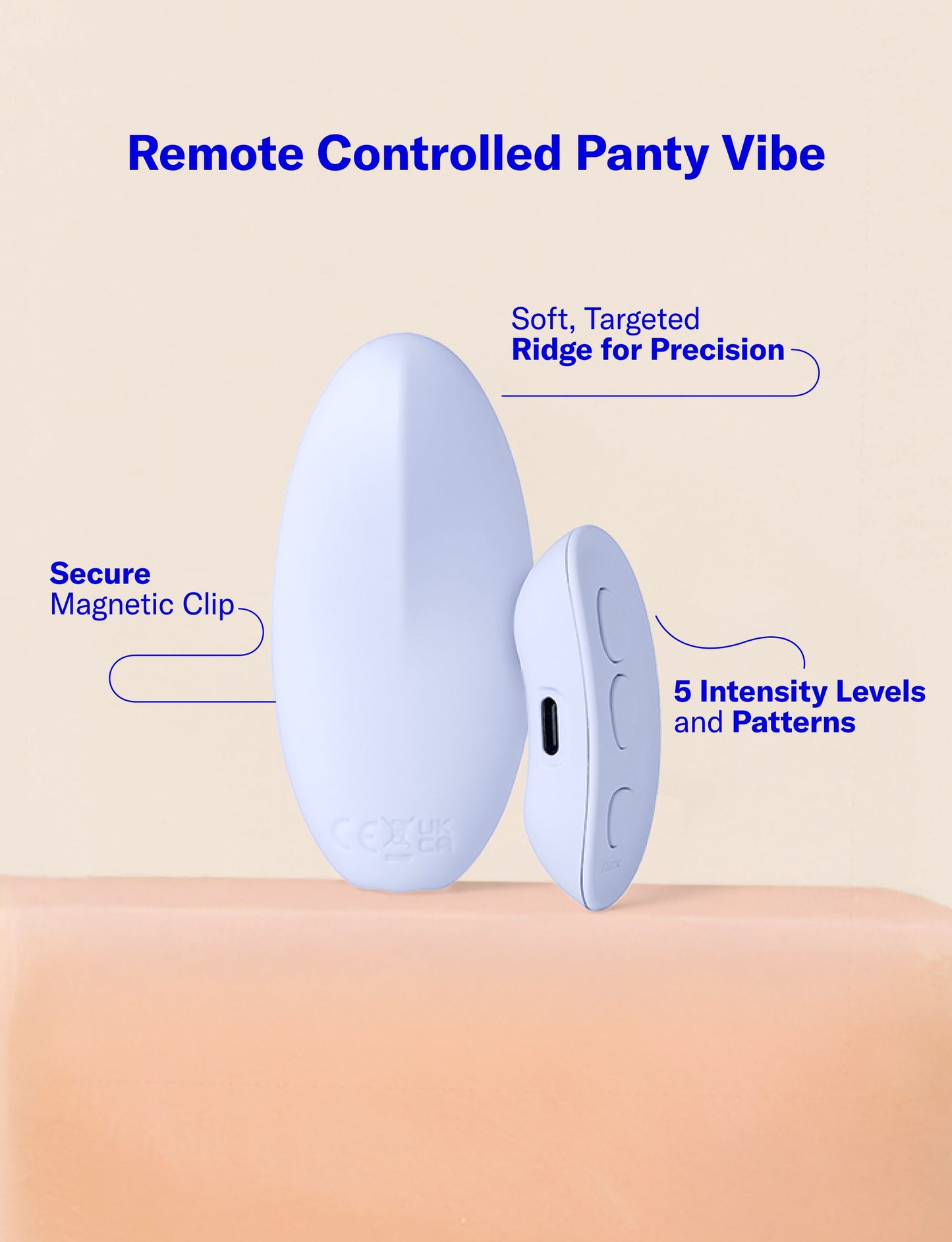 Dame: Lay Panty Vibrator - Ice Blue