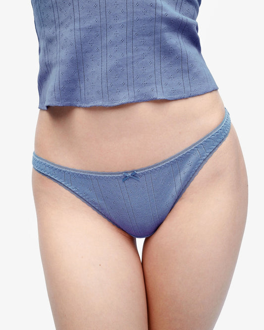 Cou Cou Intimates: The Thong - French Blue