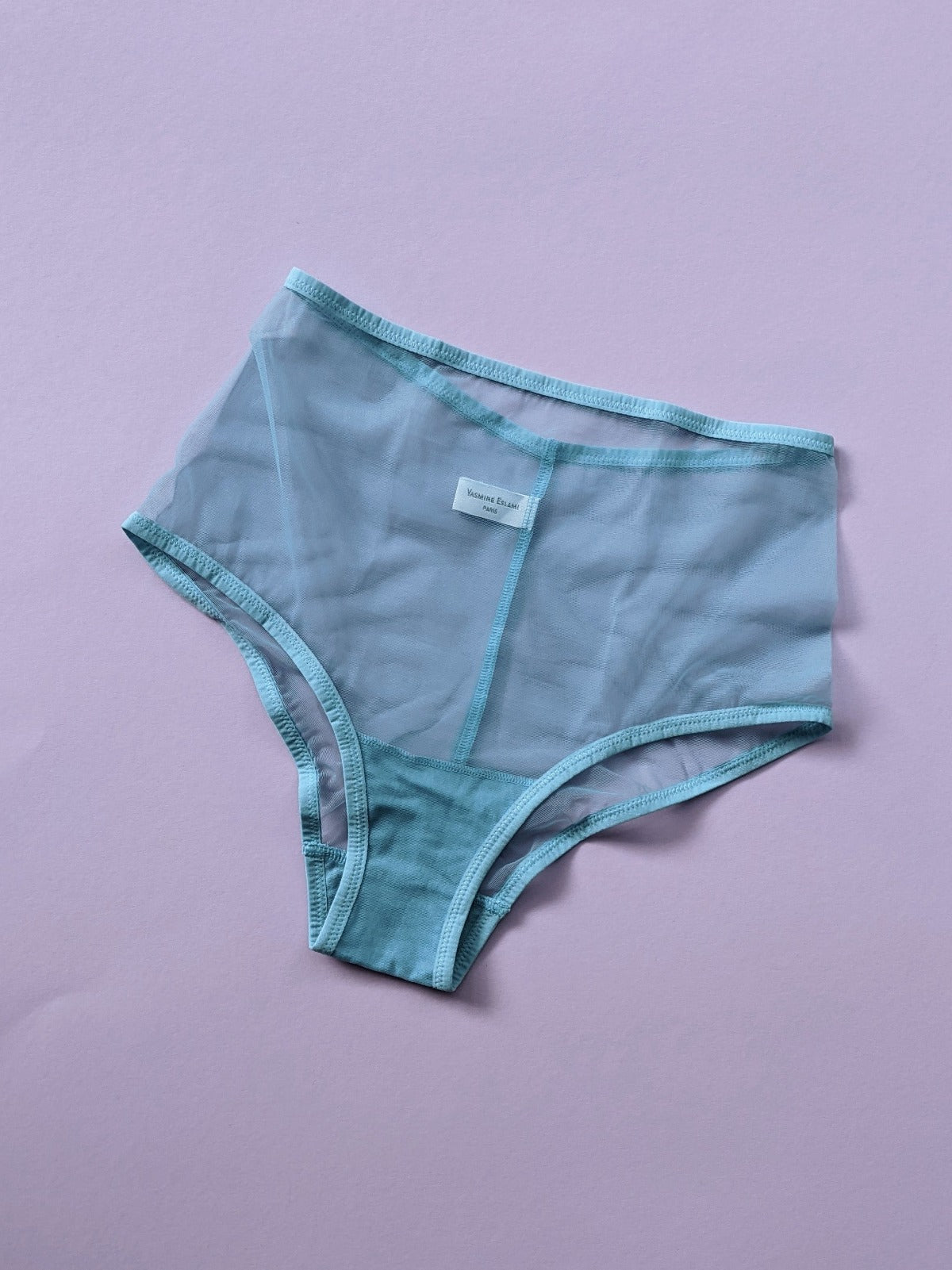 Yasmine Eslami: Jeanne High-Waisted Brief - Sky