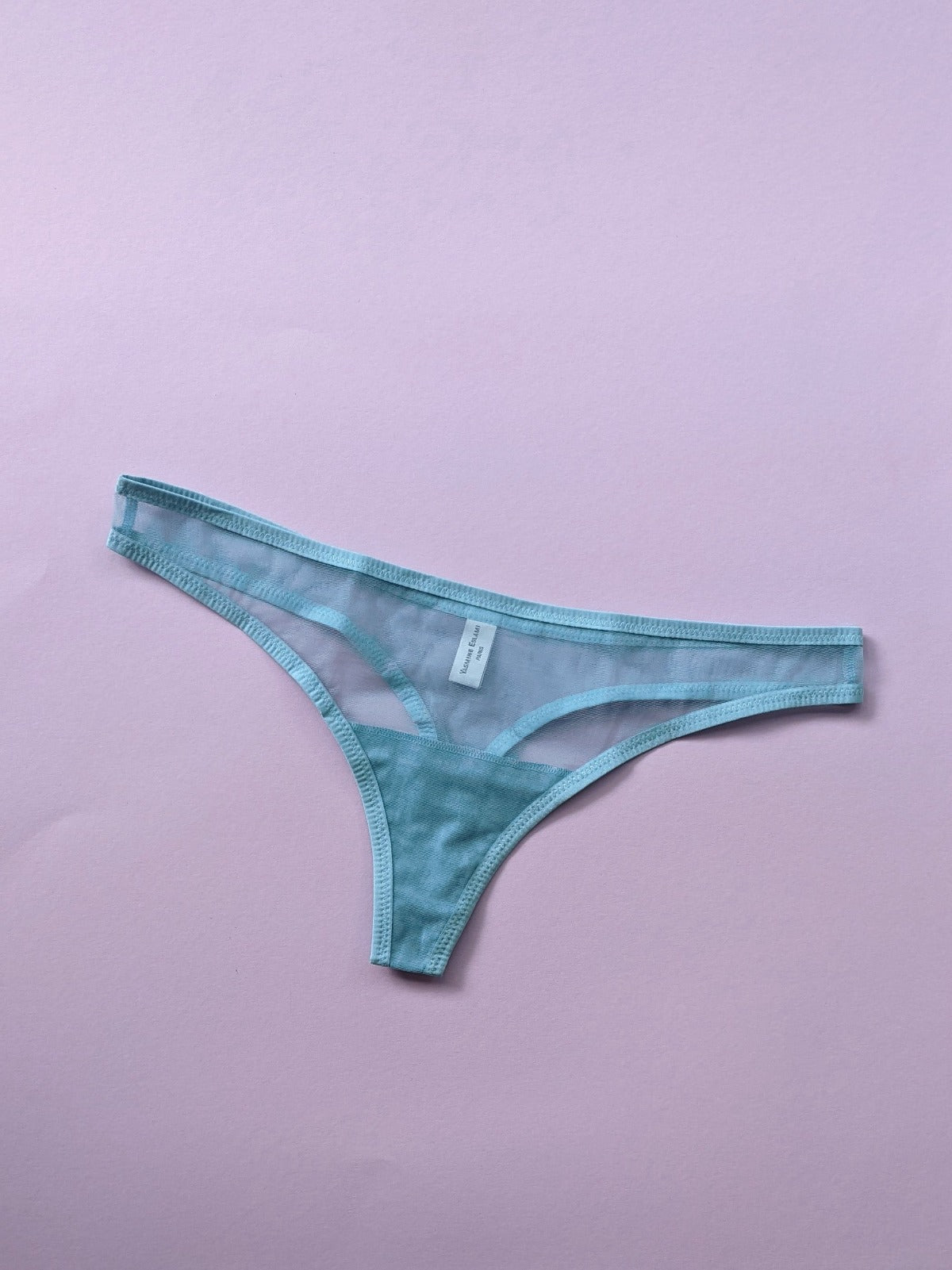 Yasmine Eslami: Jeanne Basic Mesh Thong - Sky