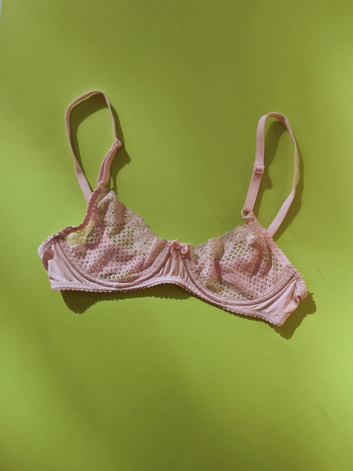 Duet by Timpa: Lace Demi Bra - Pink