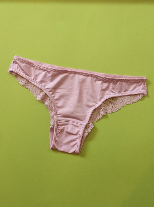 Duet by Timpa: Lace Back Brazilian Brief - Pink