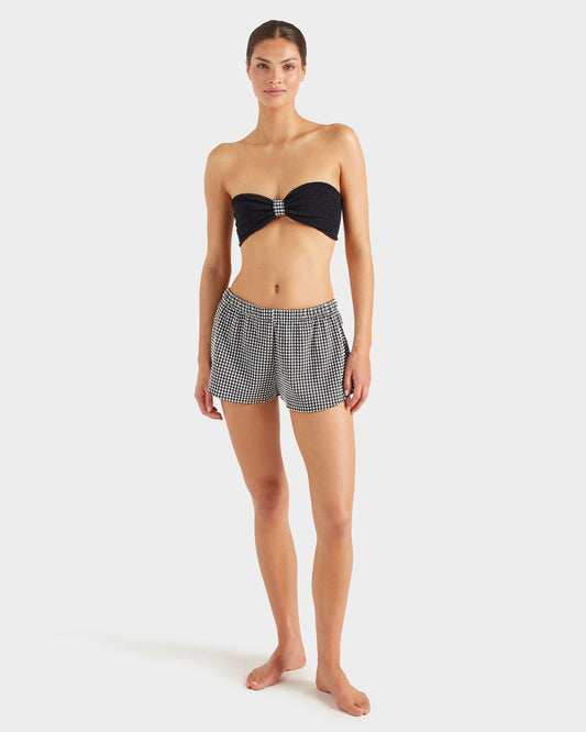 Hunza G: Runner Shorts - Black Gingham