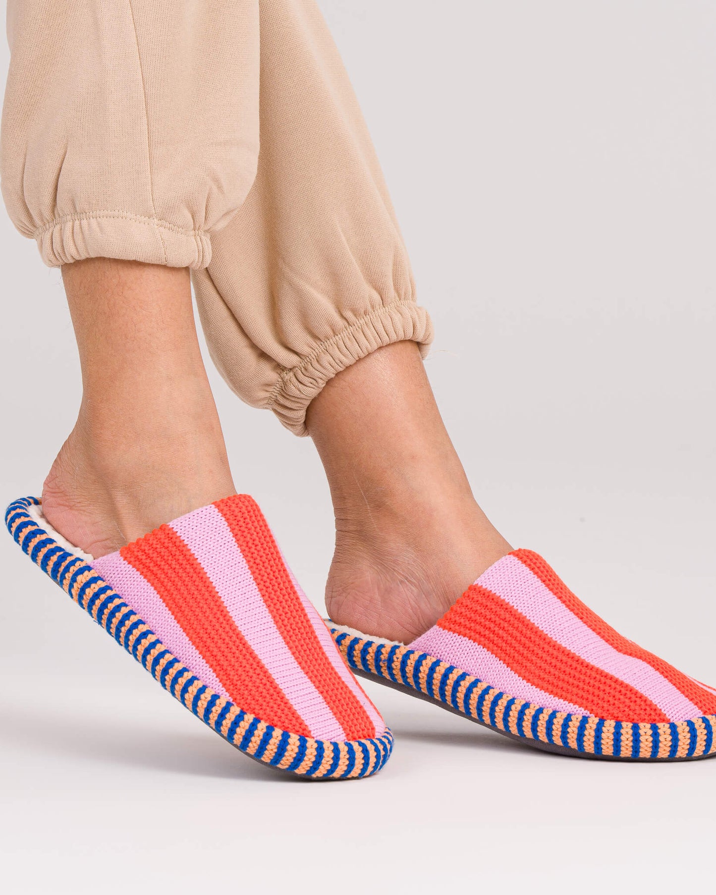 Verloop: Super Stripe Slide Slippers - Poppy Lilac