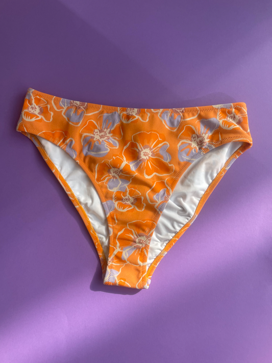 Pale Swimwear: Cleo Mid Rise Bikini Bottom - Orange
