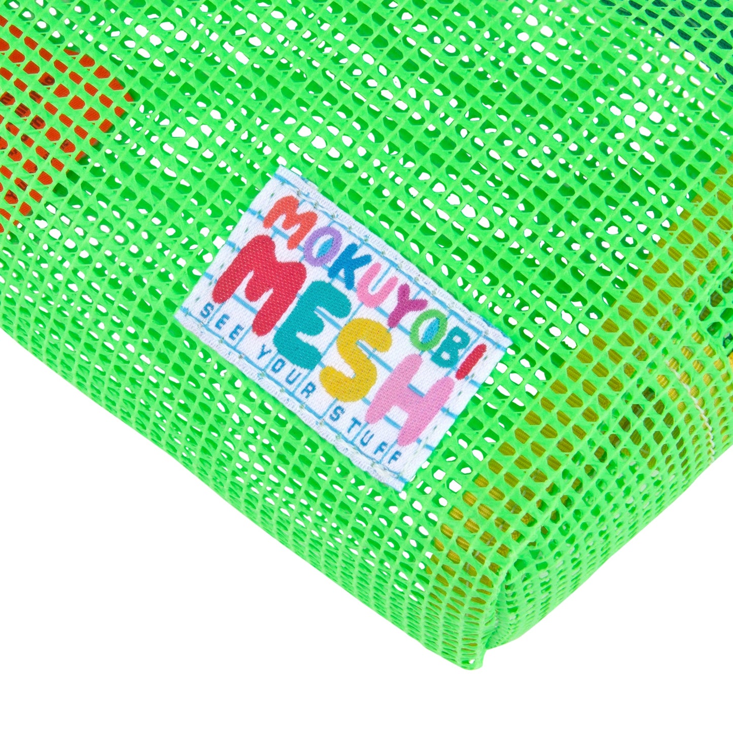 Mokuyobi: Mesh Chubby Zip Pouch - Slime