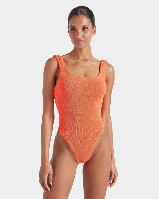 Hunza G: Square Neck One Piece - Orange