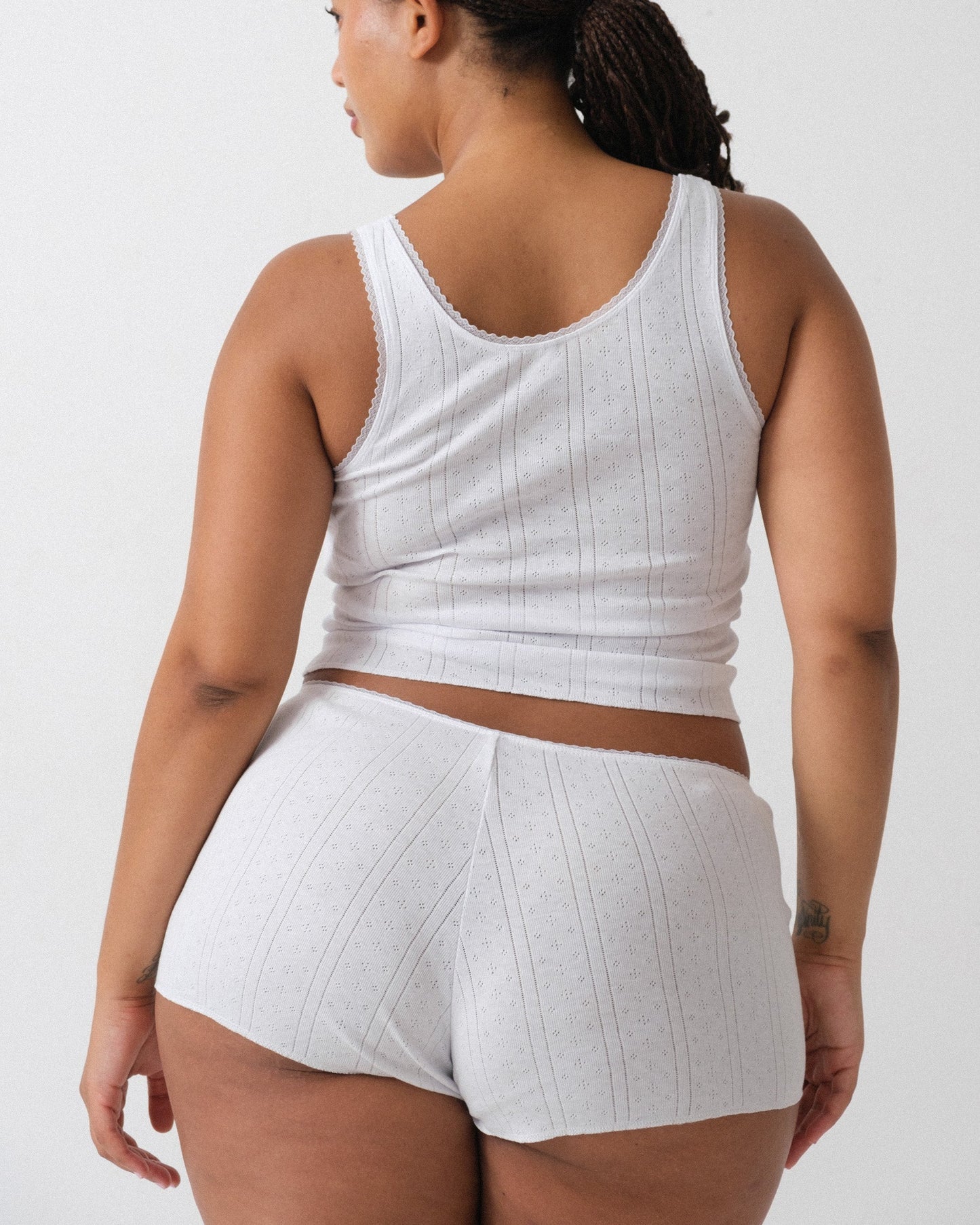 Cou Cou Intimates: The Teeny Tiny Short Bottom - White