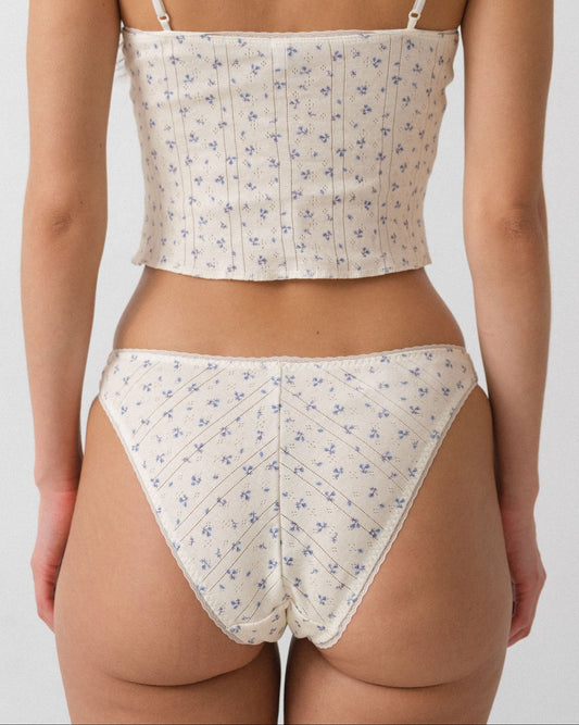 Cou Cou Intimates: The High Rise Brief - Blue Fields