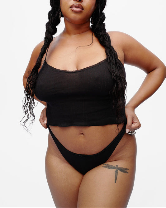 Cou Cou Intimates: The Thong - Black