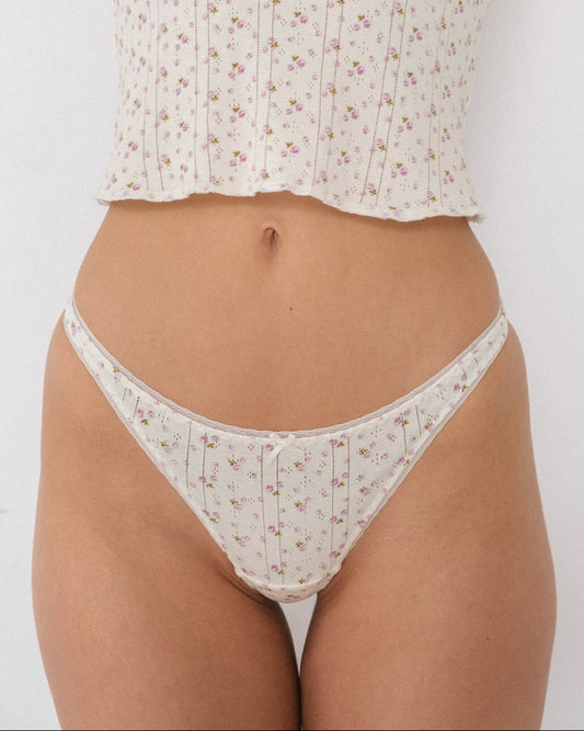 Cou Cou Intimates: The Thong - English Rose