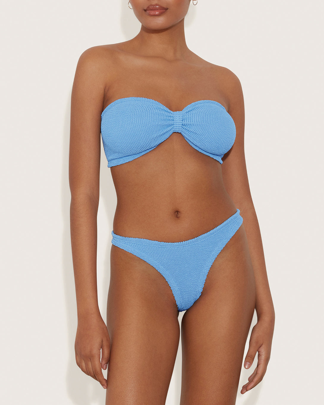 Hunza G: Tina Strapless Bikini Set - Cornflower