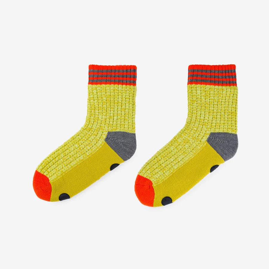 Verloop: Varsity Knit House Socks - Golden Olive