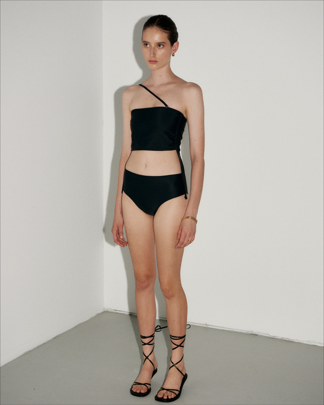 Hakea: Seams Bikini Tube Top - Black