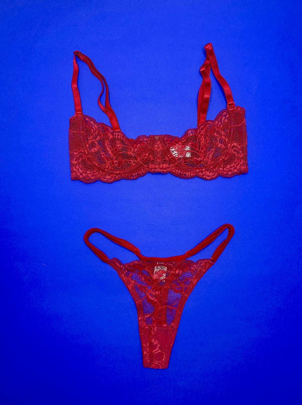 Clo: Fortuna Abierto Half Cup Bra - Chili Pepper