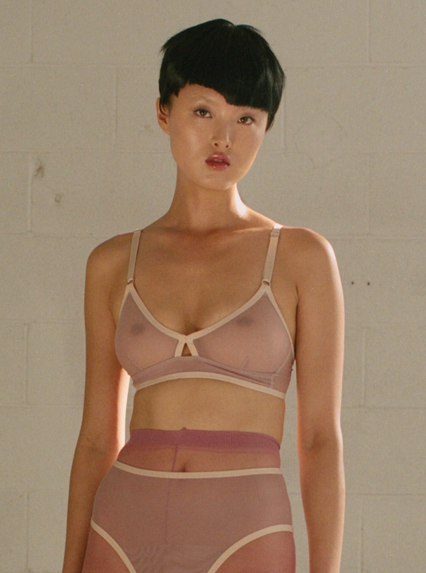 Bully Boy: Brick Keyhole Wireless Bra - Blush