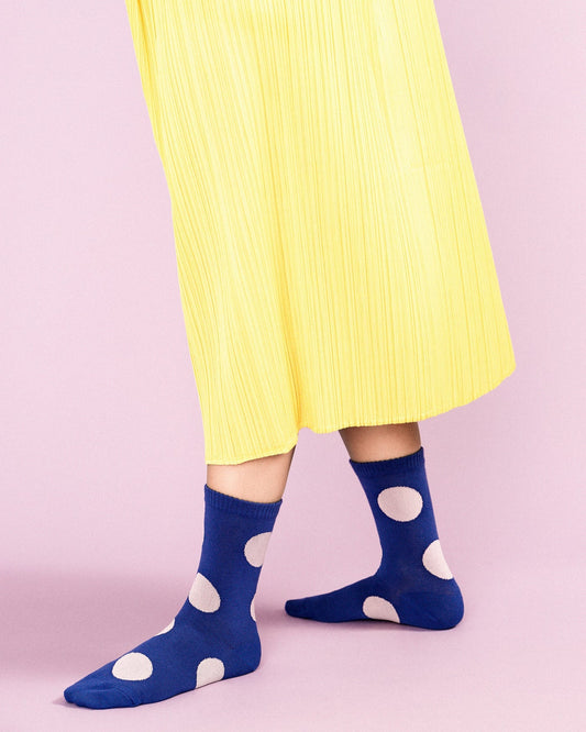 Hansel from Basel: Rie Crew Sock - Cobalt