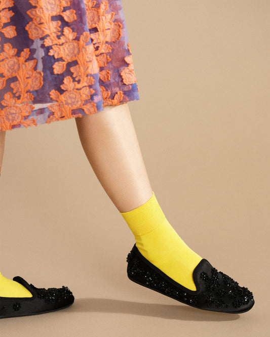 Hansel from Basel: Trouser Crew Sock - Lemon
