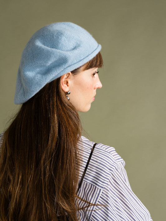 Hansel From Basel: Cashmere Beret - Powder Blue
