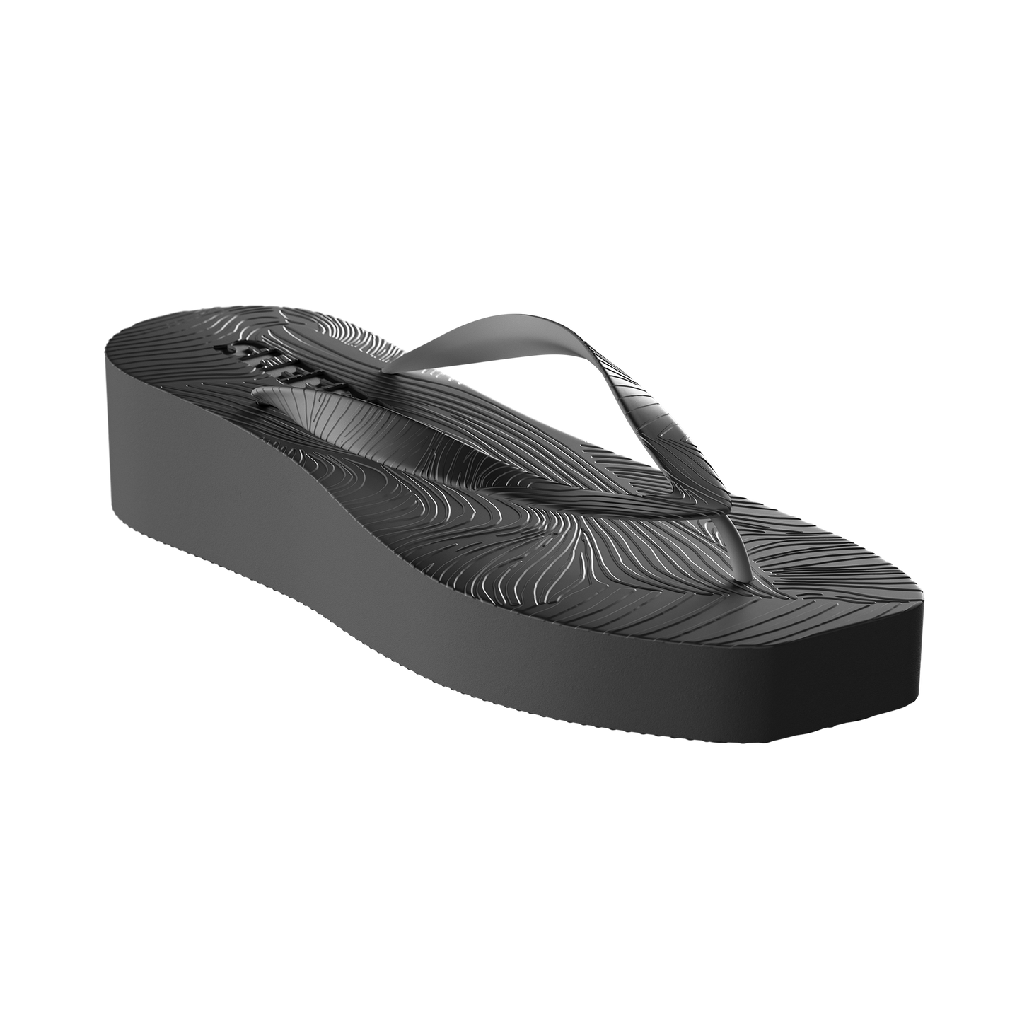 Sleepers: High Platform Flip Flop - Black