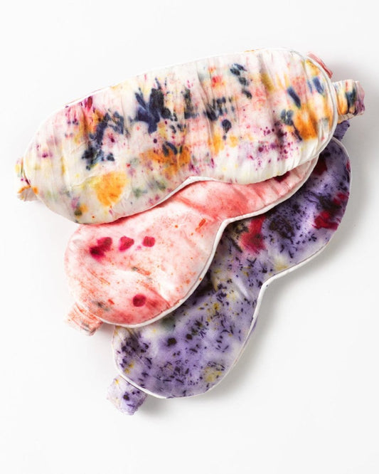 Dyekween: Abstract Botanically Dyed Silk Sleep Mask - Purple