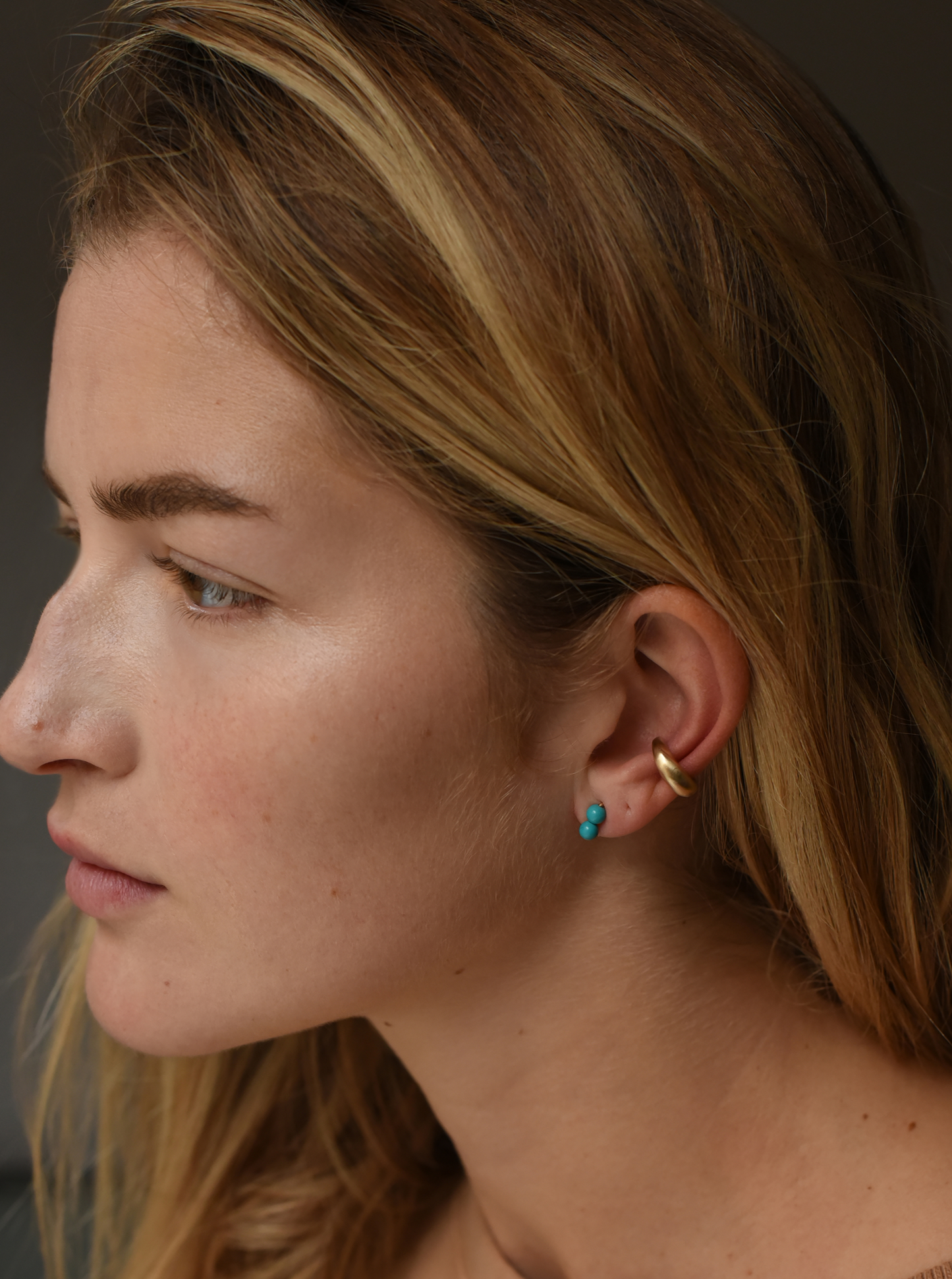 8.6.4: Mini Turquoise Double Post Earrings
