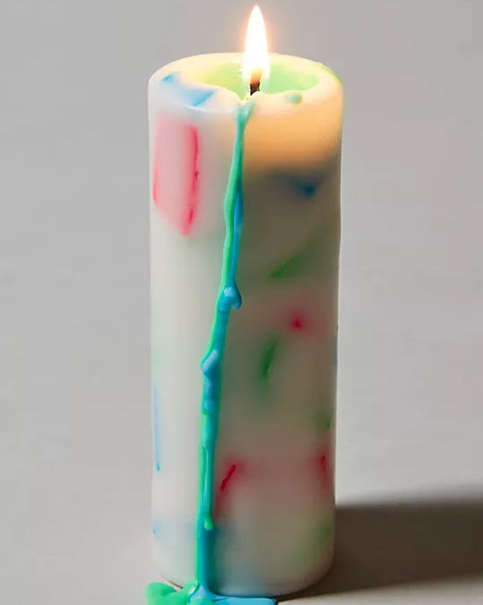 Ri-Ri-Ku: Drip Taper Candle - White