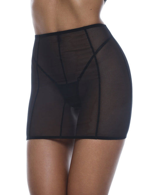 Anoeses: Mesh Spanking Skirt - Black
