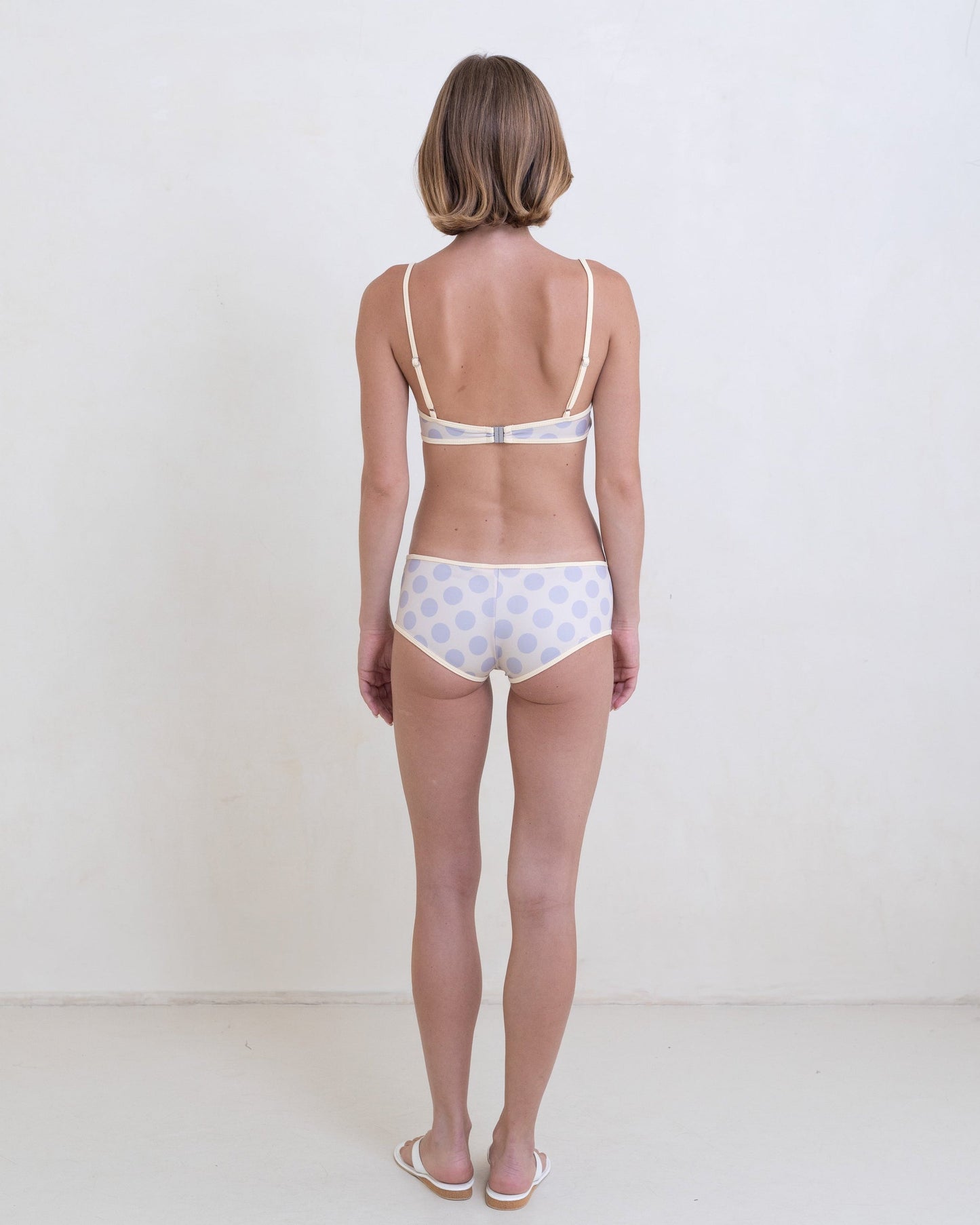 Belle Anna: Ophelia Low Hipster Bikini Bottom - Stone Polka