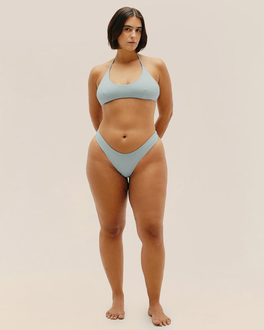 Haight: Duda Halter Bikini Top - Bardi Blue