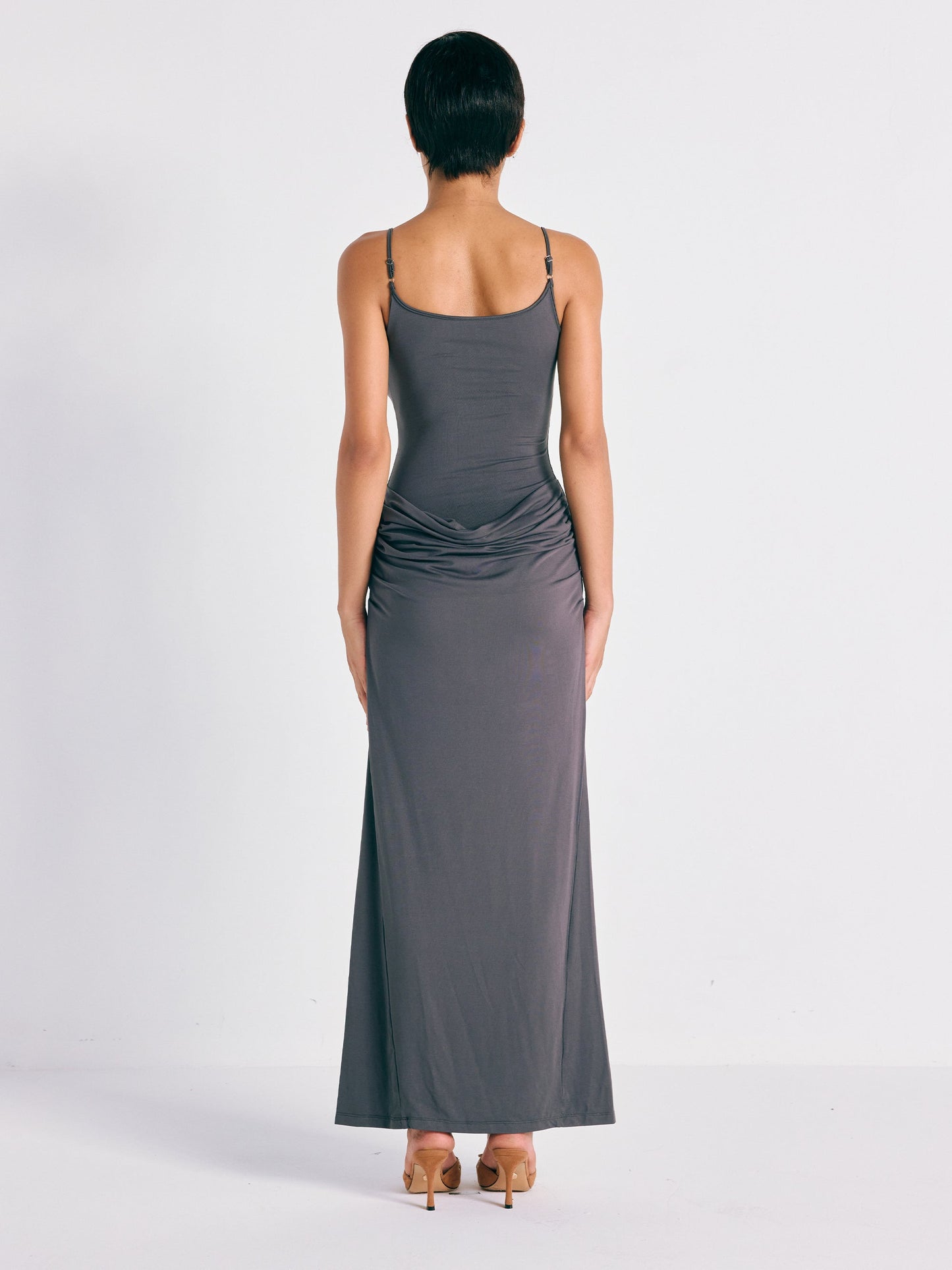 Woodrose Deli: Full Moon Maxi Dress - Charcoal