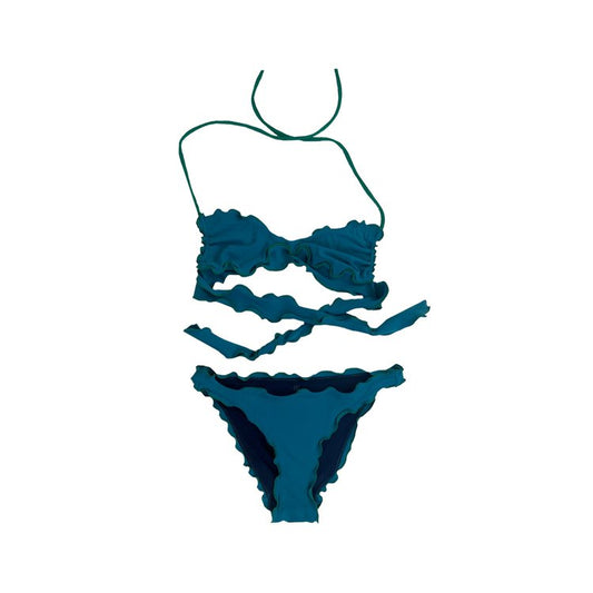 Sherris: Lina Cinched Bandeau Bikini Top - L, XL