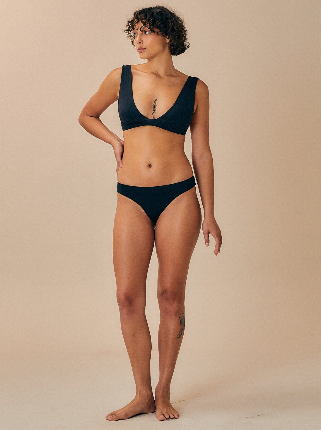 Basic Low Rise Bikini Bottom - Black