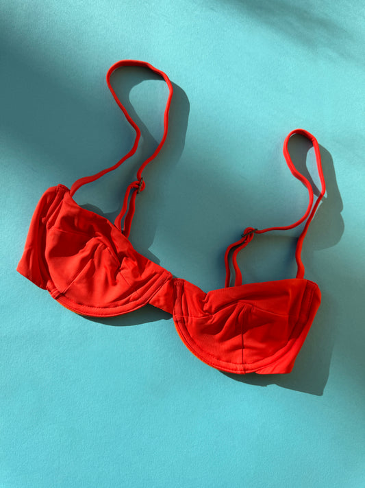 Haight: Vintage Underwire Bikini Top - Coral