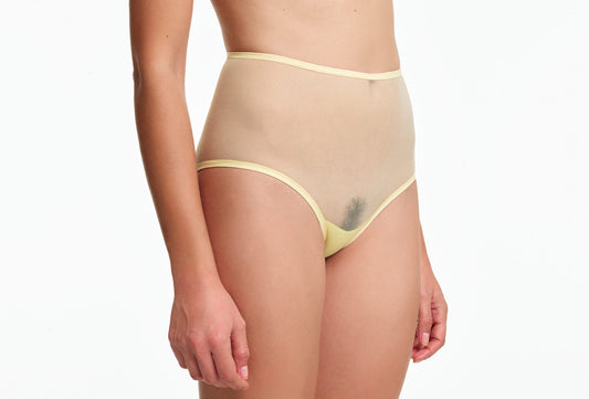 Yasmine Eslami: Jeanne High-Waisted Brief - Sunny