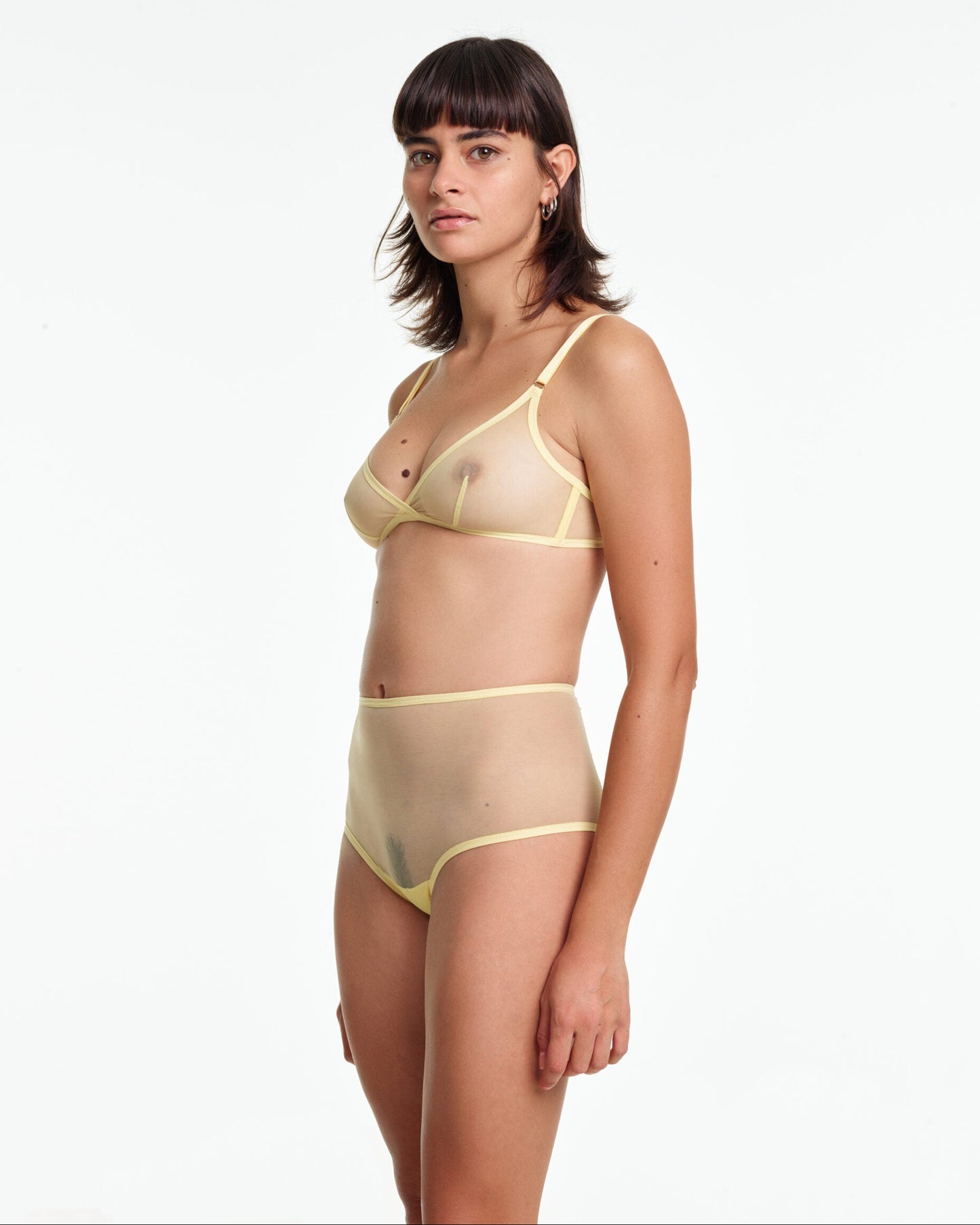 Yasmine Eslami: Jeanne High-Waisted Brief - Sunny