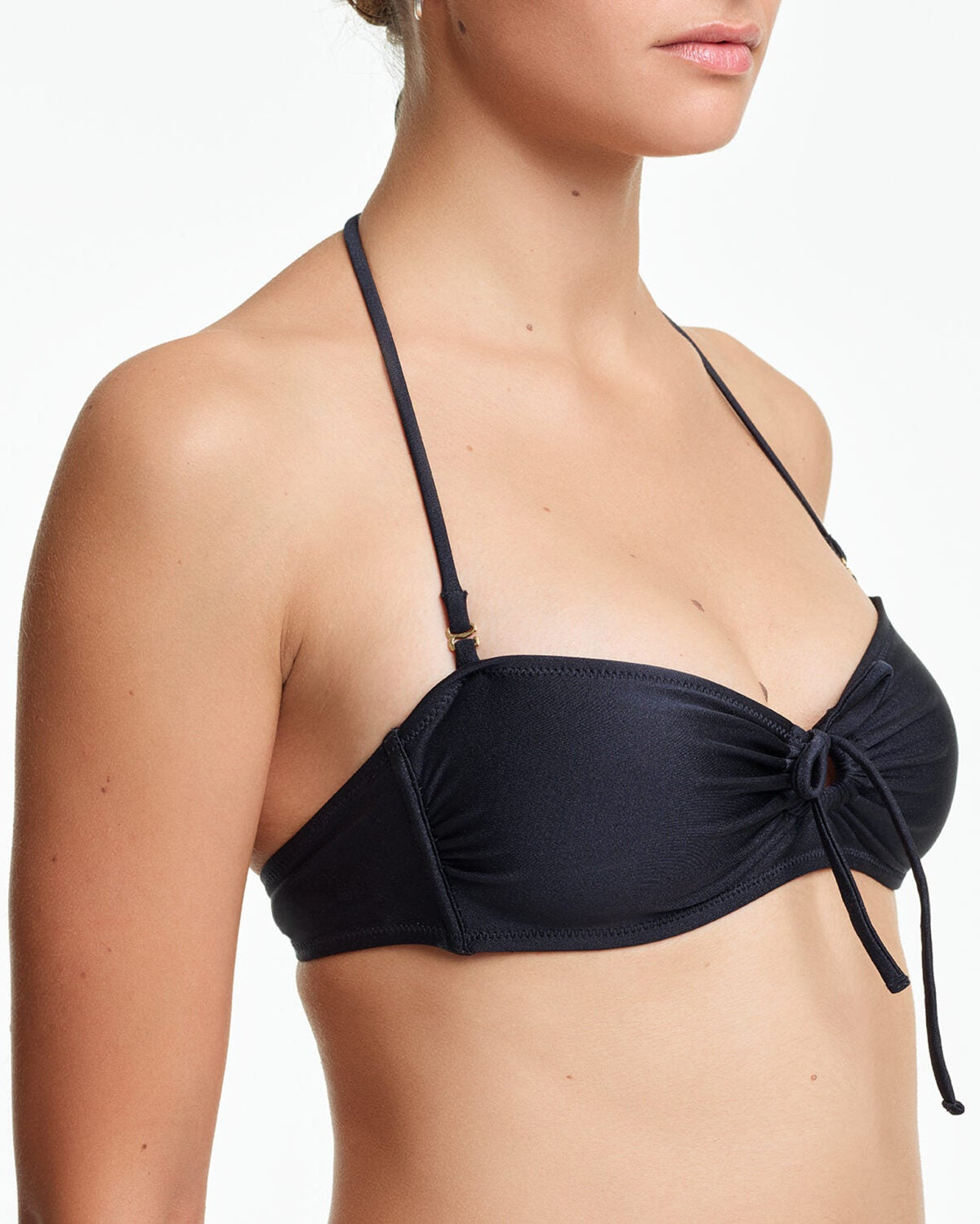 Yasmine Eslami: Zoia Bandeau Bikini Top - Black